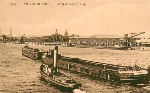 AK / Ansichtskarte Dellwig_Essen Rhein Herne Kanal Hafen Arenberg A.G. Dellwig Essen