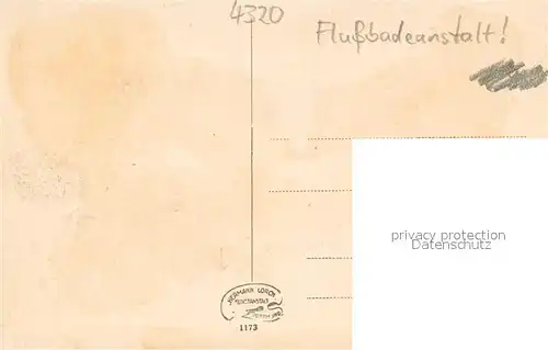 AK / Ansichtskarte Hattingen_Ruhr Ruhrbruecke Flussbadeanstalt Hattingen Ruhr