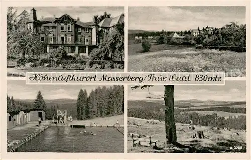 AK / Ansichtskarte Masserberg Hotel Kurhaus Freibad Natur Masserberg