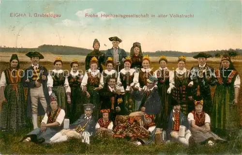 AK / Ansichtskarte Roemhild Frohe Hochzeitsgesellschaft in alter Volkstracht Roemhild