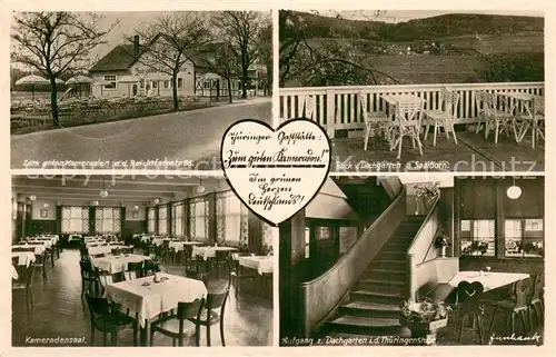 AK / Ansichtskarte Blankenhain_Thueringen Gaststaette Zum Guten Kameraden Innen  und Aussenansicht Blankenhain_Thueringen