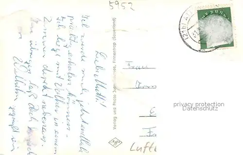 AK / Ansichtskarte Attendorn Fliegeraufnahme Totalansicht Attendorn