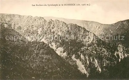 AK / Ansichtskarte Gerardmer_Vosges Les Rochers du Spitzkoepfe et le Hohneck Gerardmer Vosges