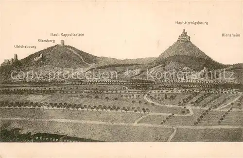AK / Ansichtskarte Kientzheim Haut Koenigsbourg Haut Rappoltsstein Giersberg Ulrichsbourg Kientzheim