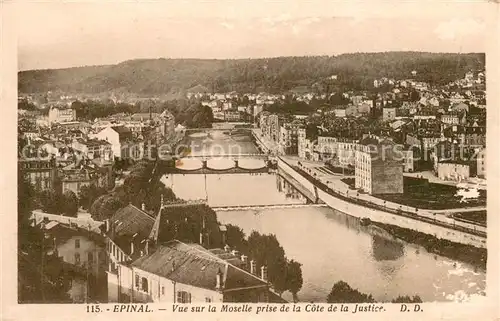 AK / Ansichtskarte Epinal_Vosges_88 Vue sur la Moselle prise de la Cote de la Justice 