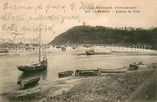 AK / Ansichtskarte Saint Brieuc_Cotes d_Armor Entree du port Feldpost Saint Brieuc_Cotes d