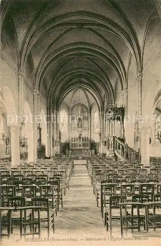 AK / Ansichtskarte Houilles Interieur de l Eglise Saint Nicolas Houilles