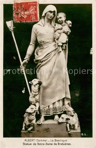 AK / Ansichtskarte Albert_80_Somme Statue de Notre Dame de Brebieres Basilique 