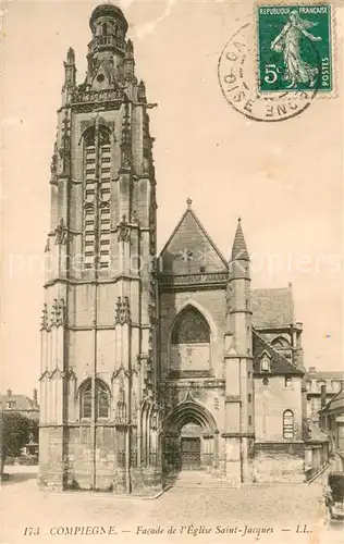 AK / Ansichtskarte Compiegne_60 Facade de l Eglise Saint Jacques 