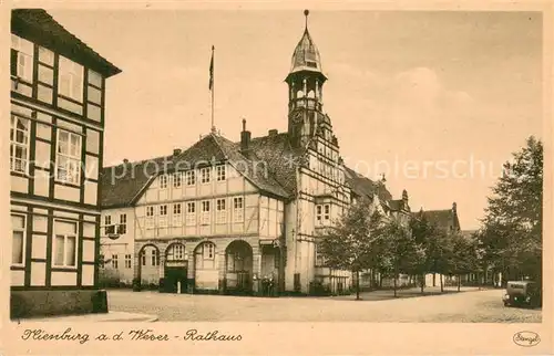 AK / Ansichtskarte Nienburg_Weser Rathaus Nienburg Weser