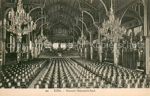 AK / Ansichtskarte Koeln_Rhein Grosser Guerzenicher Saal Koeln_Rhein