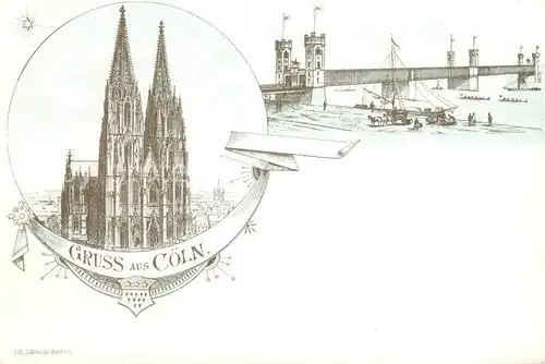 AK / Ansichtskarte Coeln_Rhein Dom Dombruecke Coeln_Rhein