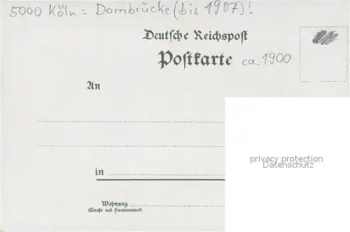 AK / Ansichtskarte Coeln_Rhein Dom Dombruecke Coeln_Rhein