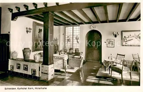 AK / Ansichtskarte Schleiden_Eifel Kurhotel Kern Hotelhalle Schleiden_Eifel