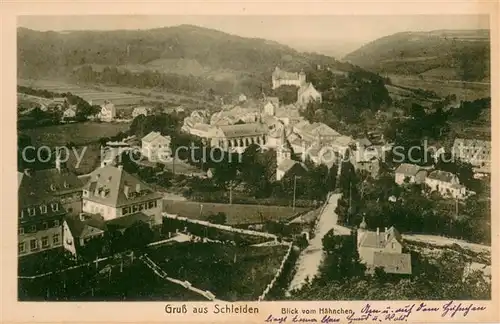 AK / Ansichtskarte Schleiden_Eifel Blick vom Haehnchen Schleiden_Eifel