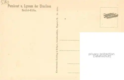 AK / Ansichtskarte Bruehl_Rheinland Pensionat und Lyzeum der Ursulinen Speisesaal Bruehl_Rheinland