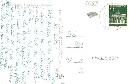 AK / Ansichtskarte Overath Panorama Overath