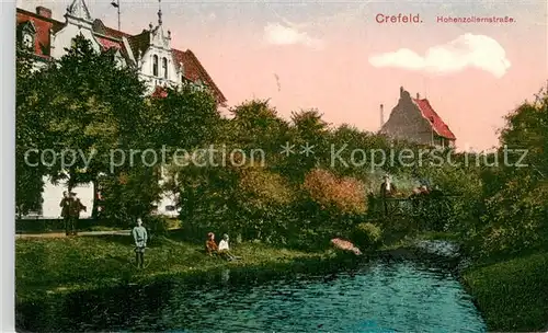 AK / Ansichtskarte Krefeld Partie am Wasser in der Hohenzollernstrasse Krefeld