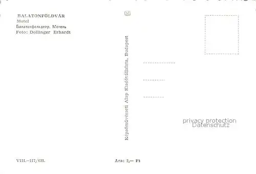 AK / Ansichtskarte Balatonfoeldvar Motel Balatonfoeldvar