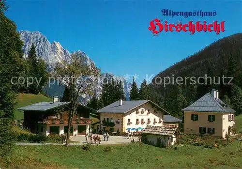 AK / Ansichtskarte Weissbach_Lofer Alpengasthaus Hirschbichl mit Muehlsturzhorn Weissbach Lofer
