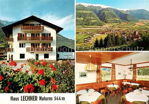 AK / Ansichtskarte Naturns Gaestehaus Pension Haus Lechner Gastraum Panorama Naturns