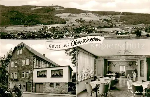 AK / Ansichtskarte Oberscheden Gasthaus Waldmannsruh Innen und Aussen Oberscheden