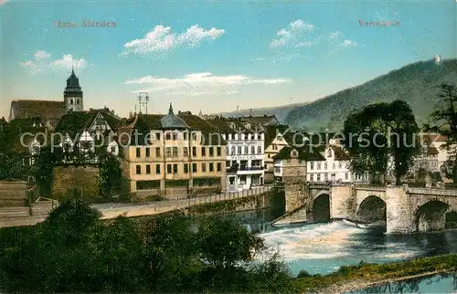 AK / Ansichtskarte Hann._Muenden Werrapartie Hann. Muenden