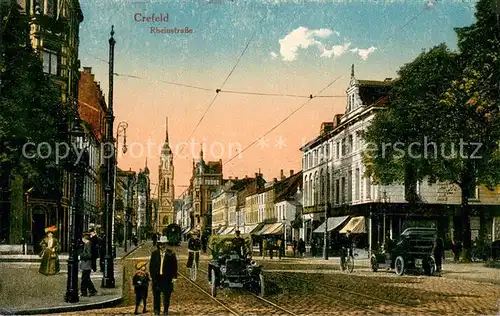 AK / Ansichtskarte Krefeld Automobile in der Rheinstrasse Krefeld