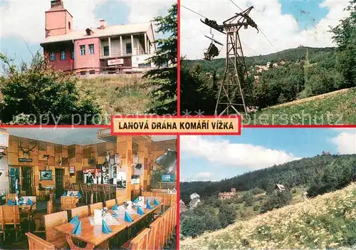 AK / Ansichtskarte Krupka Lanova Draha Komari Vizka Landschaftspanorama Sessellift Krupka