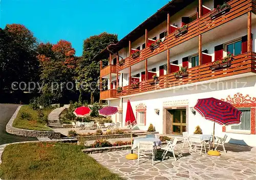 AK / Ansichtskarte Obermais_Meran Hotel Pension St. Valentin Terrasse Obermais Meran