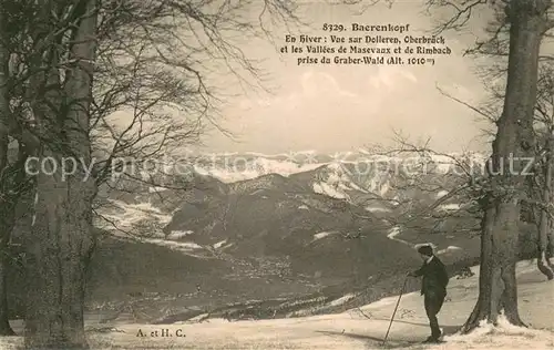 AK / Ansichtskarte Baerenkopf_Baerenkopf_Dolleren Les Vosges en hiver Vallees de Masevaux Rimbach vue prise du Graber Wald 