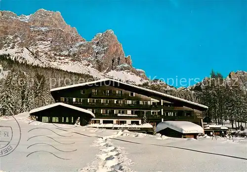 AK / Ansichtskarte Badia_Suedtirol Hotel Ciasa Salares Dolomiten im Winter 