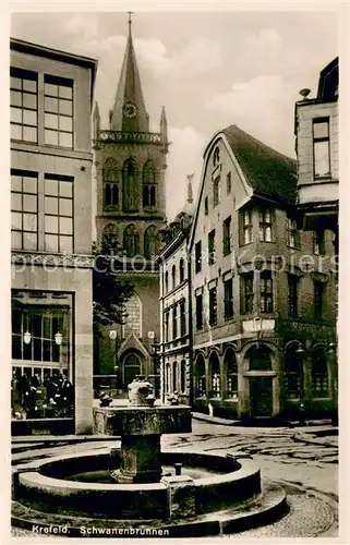 AK / Ansichtskarte Krefeld Schwanenbrunnen Krefeld