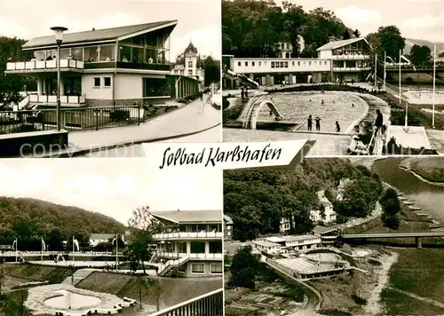 AK / Ansichtskarte Karlshafen_Bad Badeanstalt und Stadtcafe Karlshafen_Bad