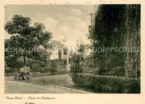 AK / Ansichtskarte Steele_Ruhr Partie im Stadtgarten Steele_Ruhr