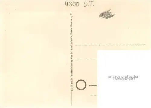 AK / Ansichtskarte Borbeck_Essen Am Weidkamp Grafik M. Rockenbach Kuenstlerkarte Borbeck Essen