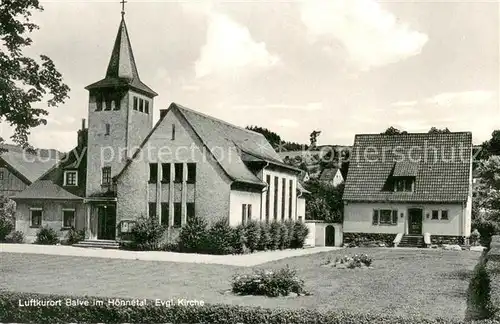 AK / Ansichtskarte Balve Evgl. Kirche Aussenansicht Hoennetal Balve
