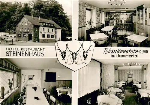AK / Ansichtskarte Blankenstein_Ruhr Hotel Restaurant Steinenhaus Innen und Aussen Blankenstein_Ruhr