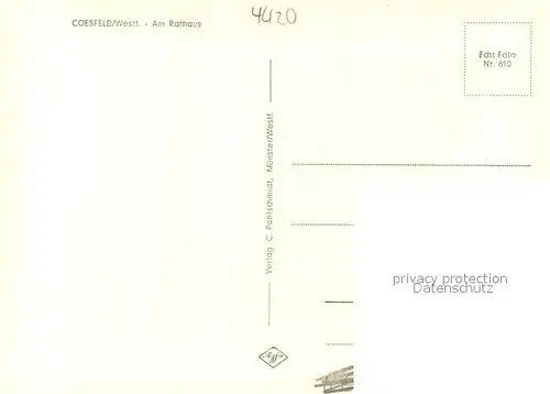 AK / Ansichtskarte Coesfeld Am Rathaus Coesfeld