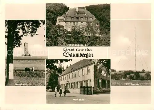 AK / Ansichtskarte Nottuln Hotel Marienhof Baumberge Longinusturm URW Sender Nottuln