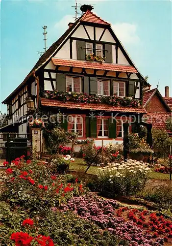 AK / Ansichtskarte Bischwiller Maison d Alsace Jardin Collection Folklore d Alsace Bischwiller