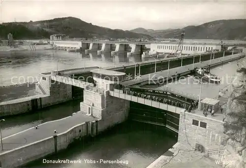 AK / Ansichtskarte Ybbs_Donau Donaukraftwerk Schleuse Ybbs_Donau