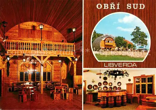 AK / Ansichtskarte Lazne_Libverda_Bad_Liebwerda Restaurace Obri sud Riesenfass 