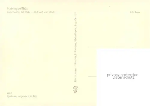 AK / Ansichtskarte Meiningen_Thueringen Panorama Blick auf die Stadt Meiningen Thueringen