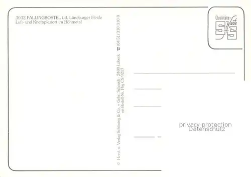 AK / Ansichtskarte Fallingbostel Luft  und Kneippkurort im Boehmetal Lueneburger Heide Fallingbostel