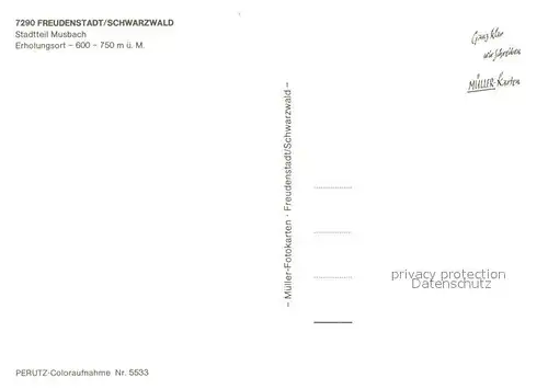 AK / Ansichtskarte Musbach_Freudenstadt Erholungsort im Schwarzwald Musbach_Freudenstadt