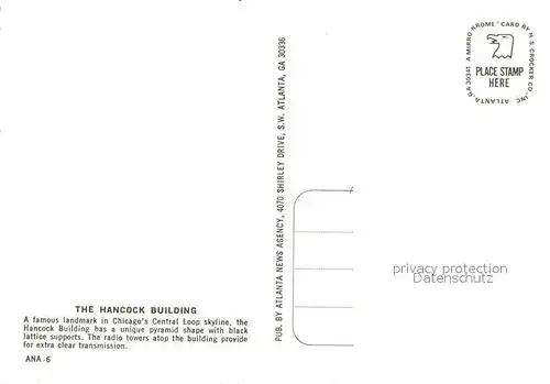 AK / Ansichtskarte Chicago_Illinois Hancock Building Skyscraper 