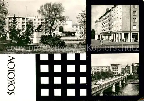 AK / Ansichtskarte Sokolov Stadtansichten Bruecke Denkmal Sokolov