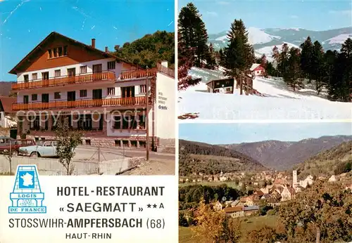 AK / Ansichtskarte Ampfersbach_68 Hotel Restaurant Saegmatt Panorama 