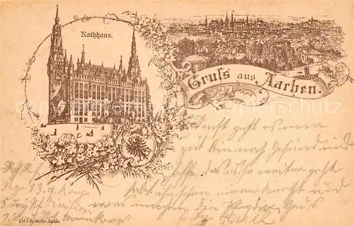 AK / Ansichtskarte Aachen Rathhaus Aachen